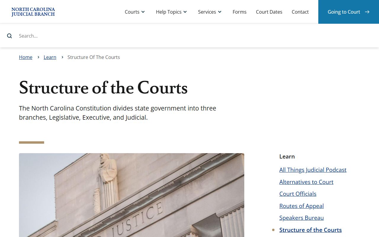 Pamlico County court records and North Carolina court structure