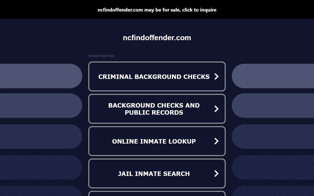 Pamlico County inmate records NC sex offender registry
