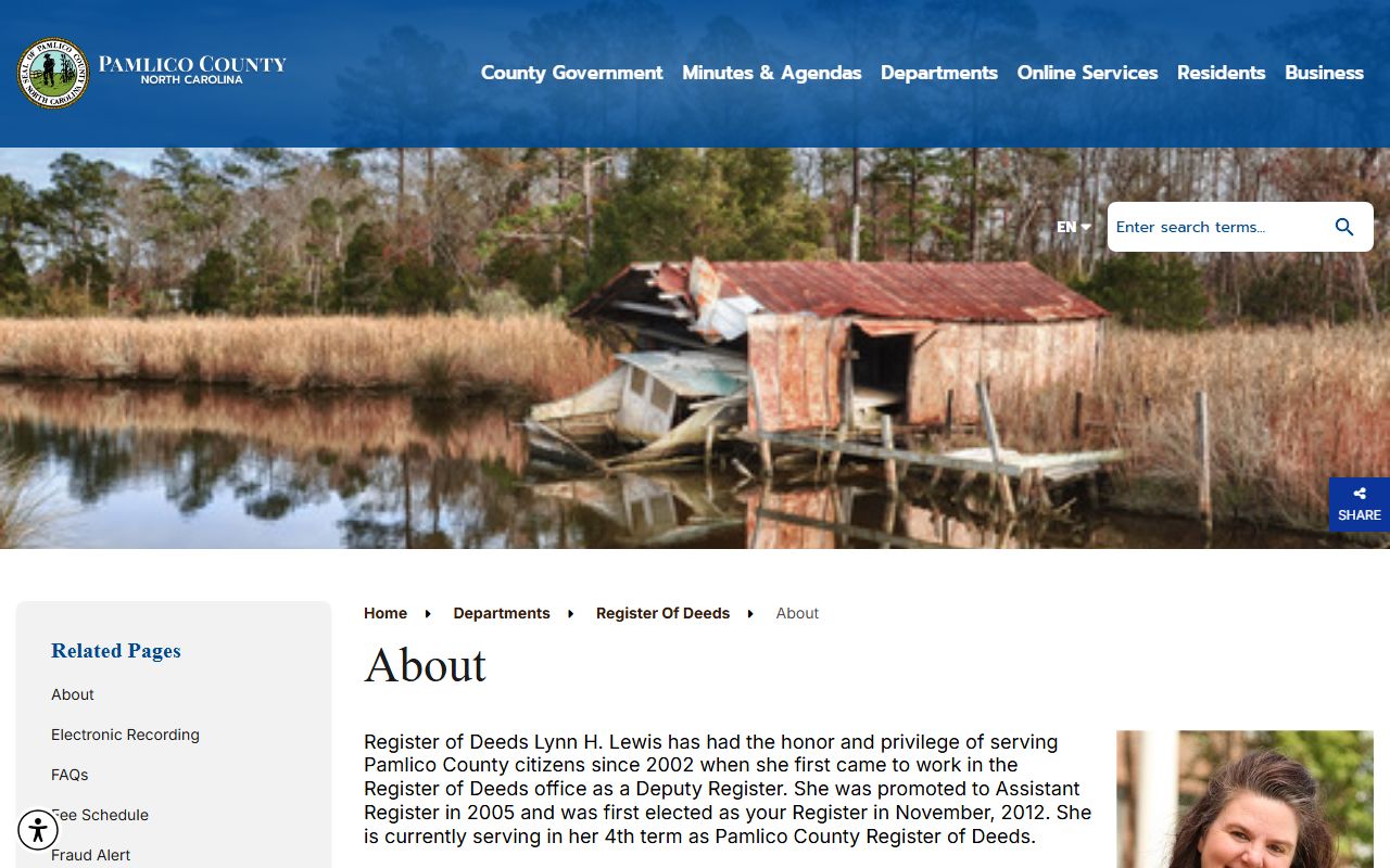 Pamlico County marriage records Register of Deeds online services