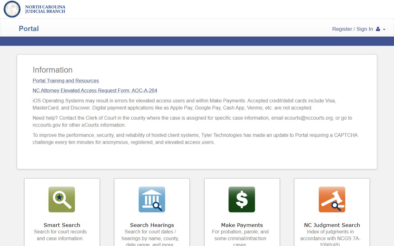 Pamlico County court records NC eCourts Portal search